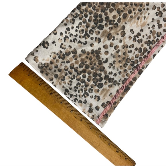 New! Leopard Cowl Neck Bell Long Sleeve Blouse Sz S - Picture 6 of 7